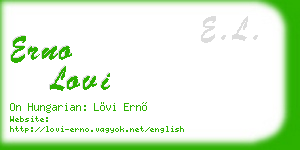 erno lovi business card